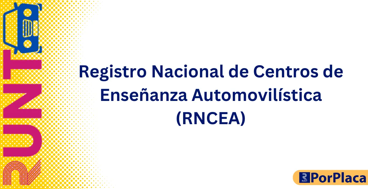 Registro Nacional de Centros de Enseñanza Automovilística (RNCEA)